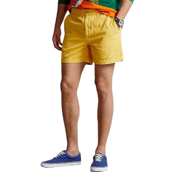 Polo Ralph Lauren Med Classic Fit 5" Prepster Elastic Waist Chino Shorts Canary - Picture 4 of 5